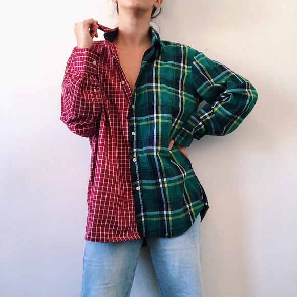 JUST J Half Shirt [Green/Red] - Picture 1 of 3
